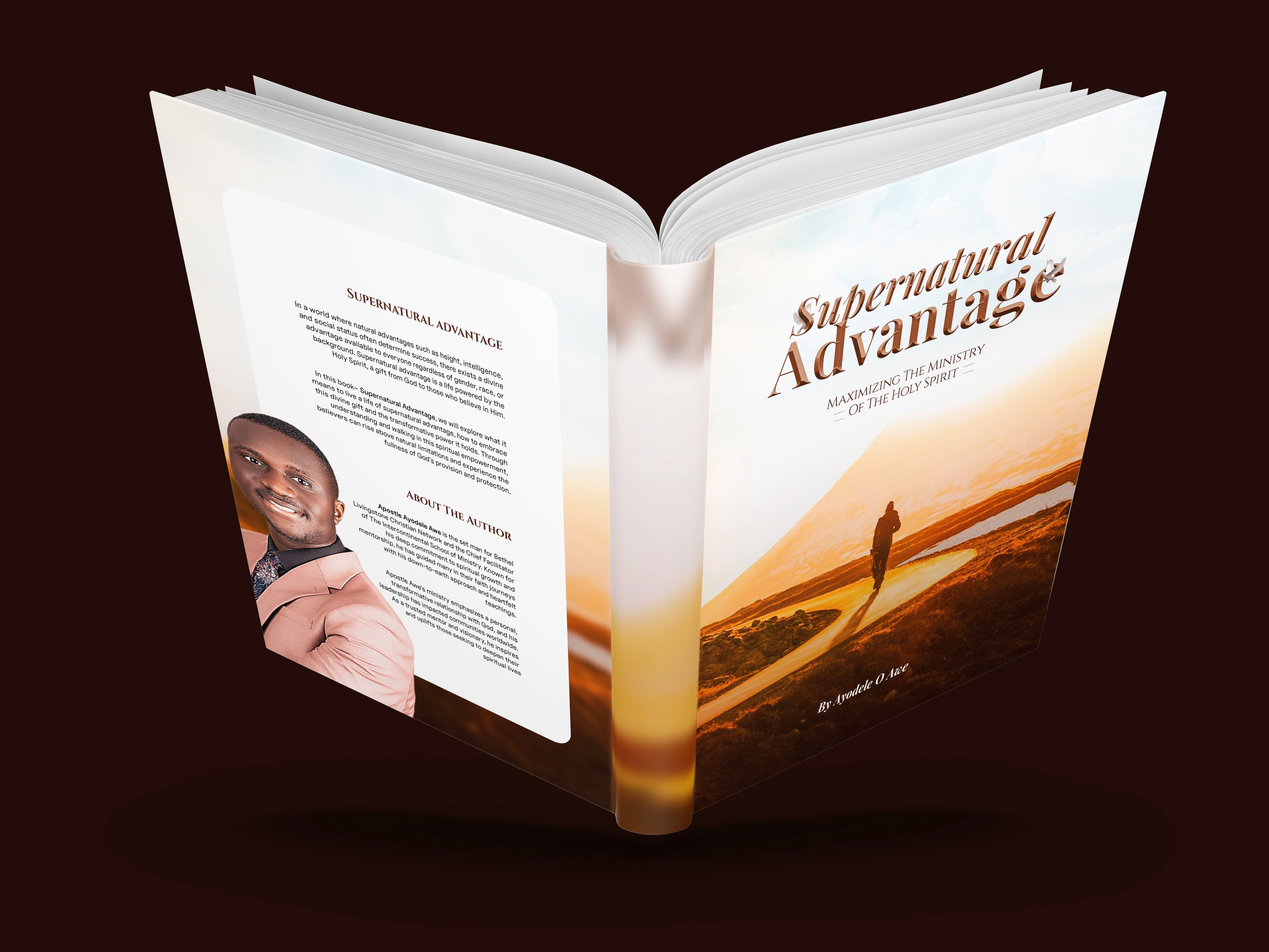 A book cover designed to visually express the believer's journey with the
                        Holy Spirit, capturing the promise of divine guidance, purpose, and spiritual
                        transformation.